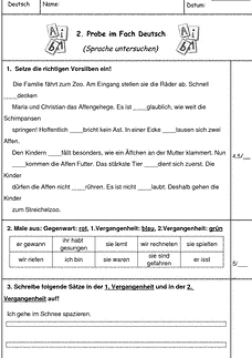 Stegreifaufgabe / Kurzarbeit / Extemporalie