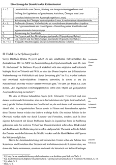 Unterrichtsentwurf / Lehrprobe / Musterstunde