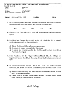 Schulaufgabe / Klausur
