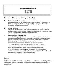 Schulaufgabe / Klausur