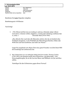 Schulaufgabe / Klausur
