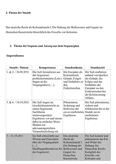 Unterrichtsentwurf / Lehrprobe / Musterstunde