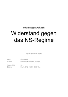 Unterrichtsentwurf / Lehrprobe / Musterstunde