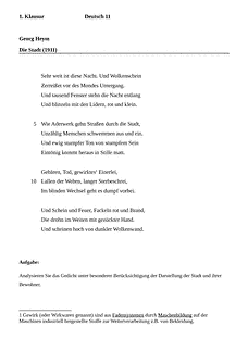 Schulaufgabe / Klausur