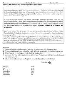 Schulaufgabe / Klausur